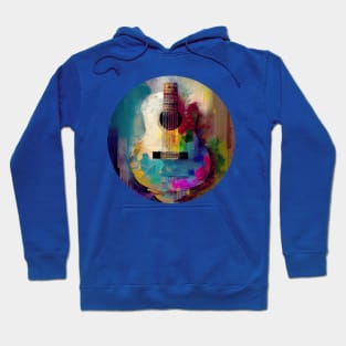 Electric guitar, Rock Music, Abstract painting Hoodie